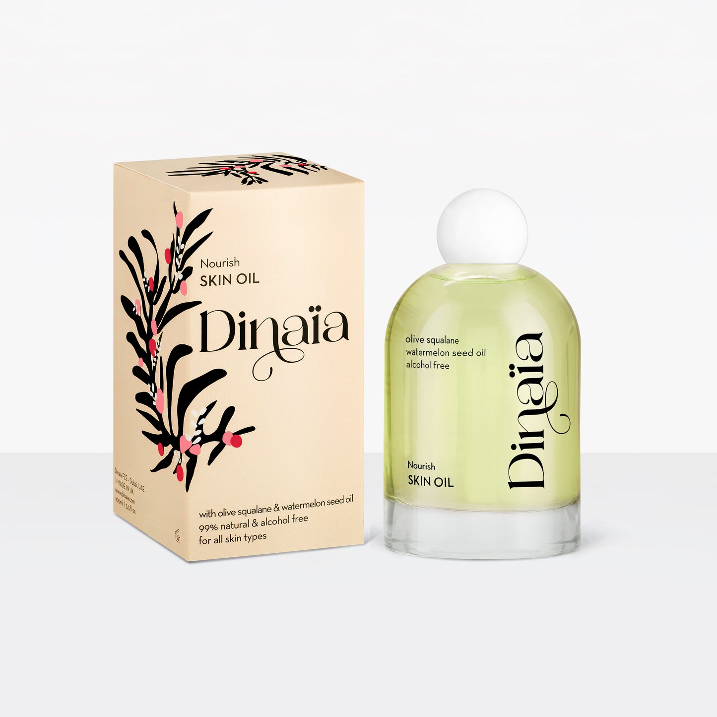 Nourish Skin Oil by Dinaïa - Clean, vegan formula for radiant skin, free from harmful chemicals