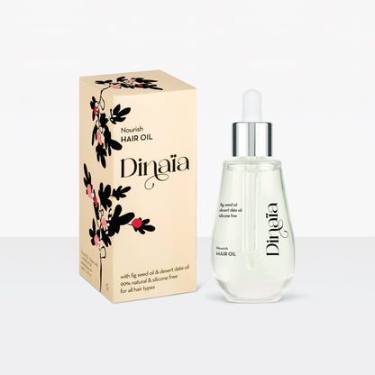 Nourish Hair Oil by Dinaïa - Clean, vegan formula for healthy, gorgeous hair, free from harmful chemicals